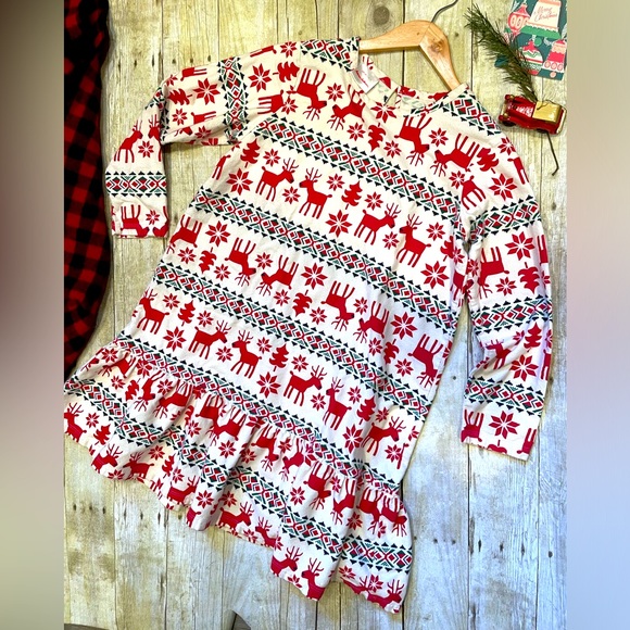 Hanna Andersson Deer Dear Fair Isle Nordic Holiday dress size 150 cm - Picture 3 of 14